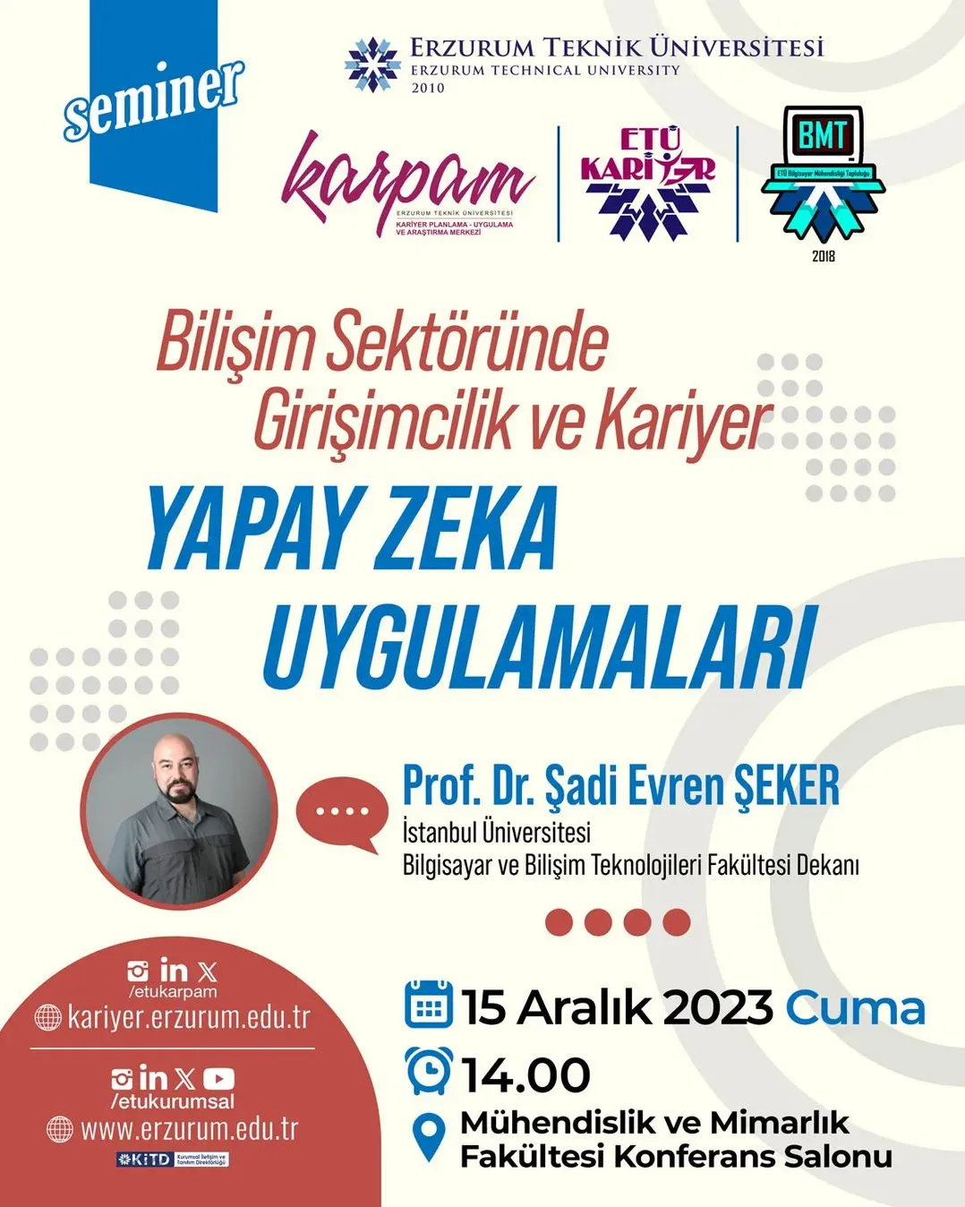 Bilişim Sektöründe Girişimcilik ve Kariyer : Yapay Zeka Uygulamaları